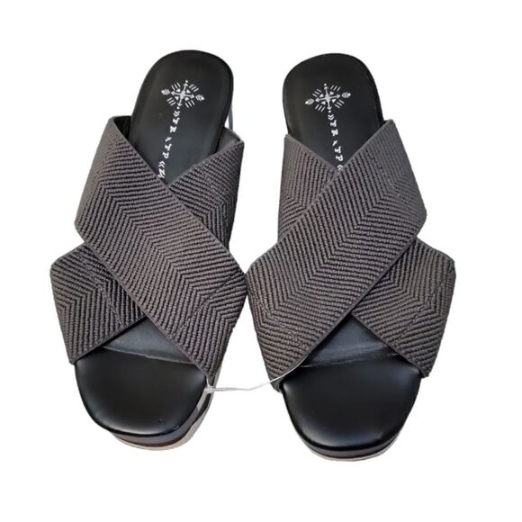 Free People Geometric Strap Platform Wedges - Picture 2 of 7